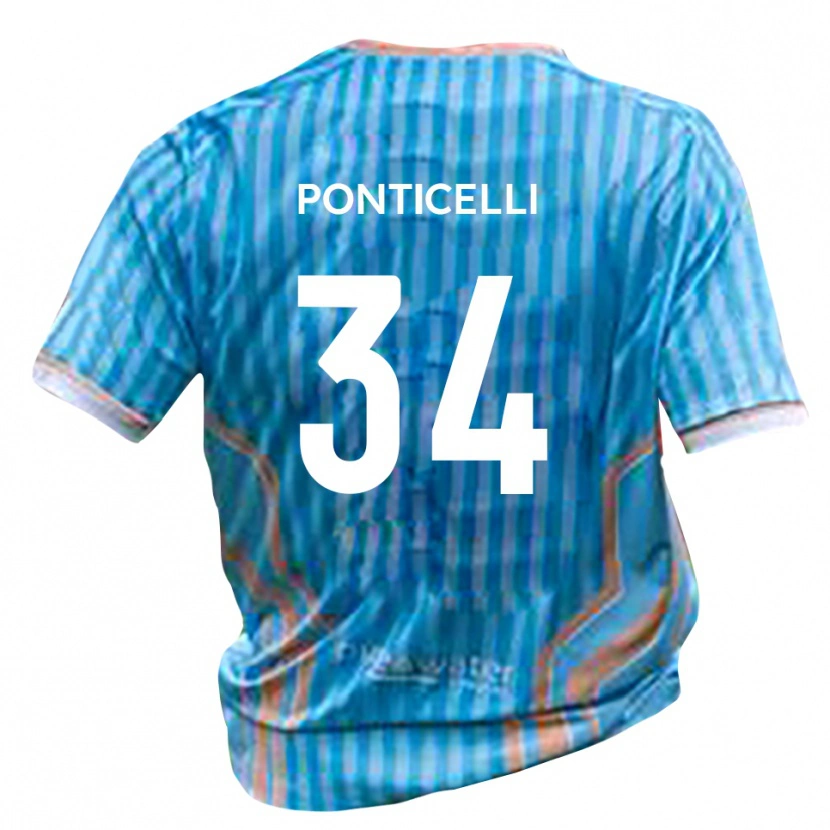 Danxen Mænd Jordan Ponticelli #34 Sort Guld Udebane Spillertrøjer 2025/26 Trøje T-Shirt
