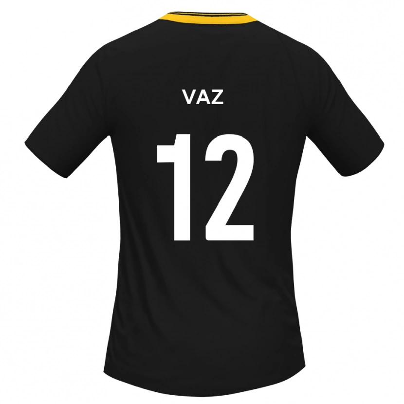 Danxen Mænd Eduino Vaz #12 Sort Gul Udebane Spillertrøjer 2025/26 Trøje T-Shirt