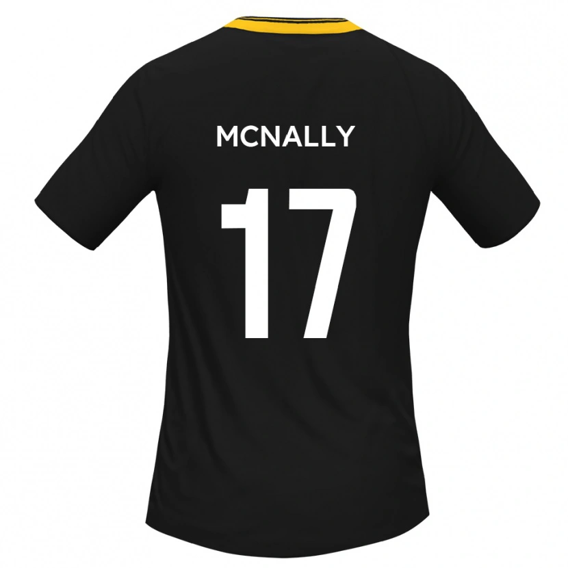 Danxen Mænd Jordan Mcnally #17 Sort Gul Udebane Spillertrøjer 2025/26 Trøje T-Shirt