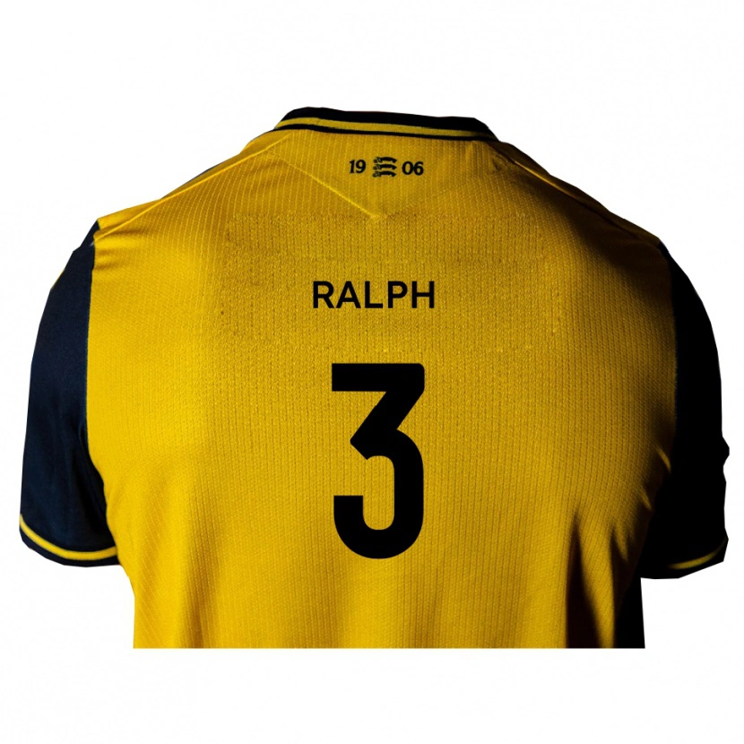 Danxen Mænd Nathan Ralph #3 Gul Sort Udebane Spillertrøjer 2025/26 Trøje T-Shirt