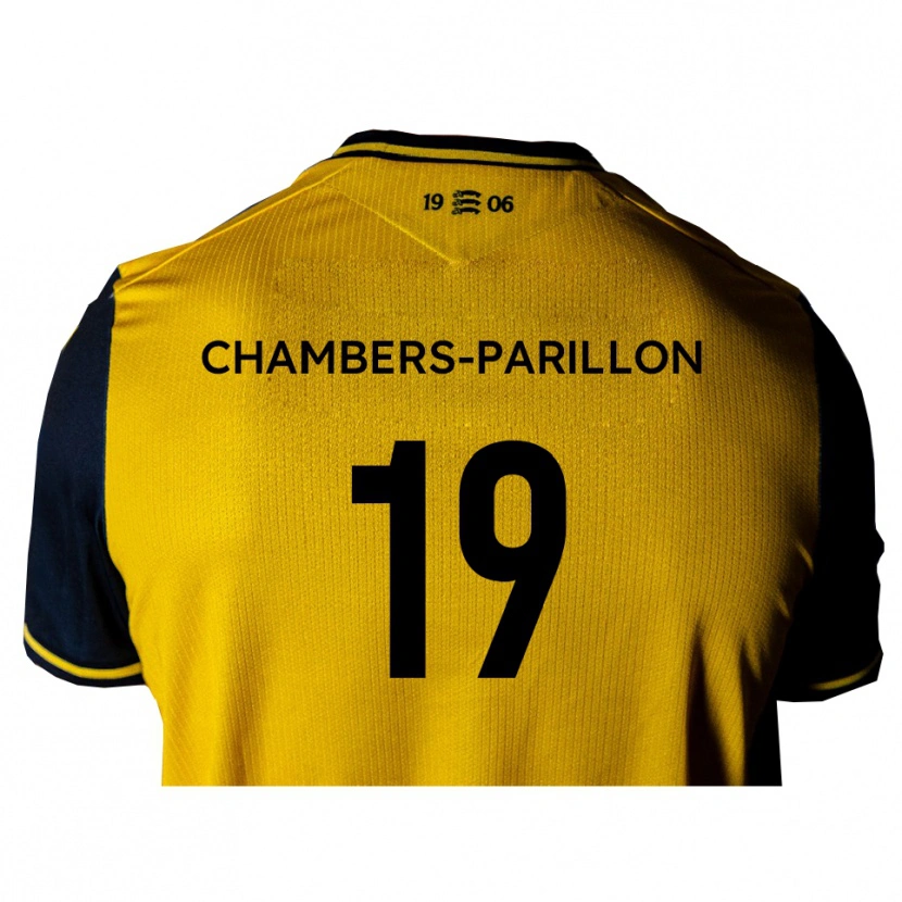 Danxen Mænd Leon Chambers-Parillon #19 Gul Sort Udebane Spillertrøjer 2025/26 Trøje T-Shirt