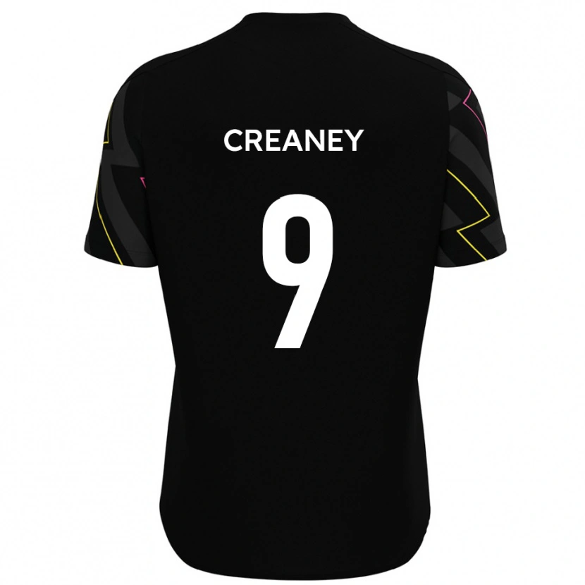 Danxen Mænd Dan Creaney #9 Sort Grå Udebane Spillertrøjer 2025/26 Trøje T-Shirt