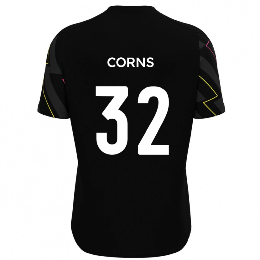 Danxen Mænd Billy Corns #32 Sort Grå Udebane Spillertrøjer 2025/26 Trøje T-Shirt