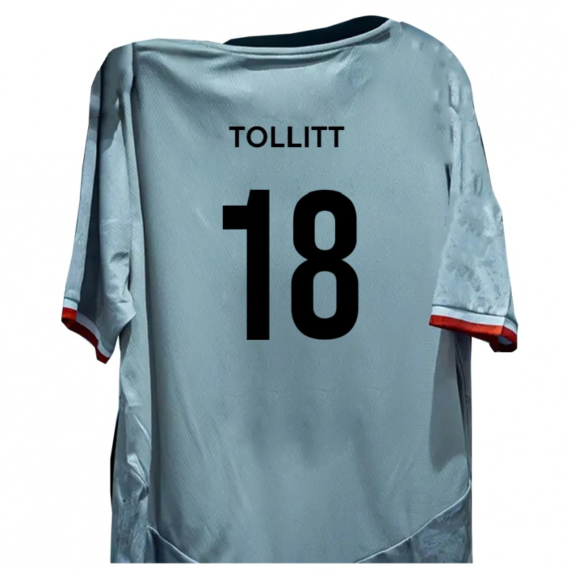 Danxen Mænd Ben Tollitt #18 Hvid Sort Udebane Spillertrøjer 2025/26 Trøje T-Shirt
