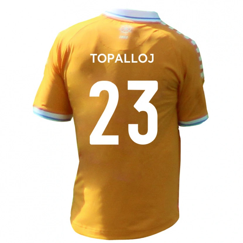 Danxen Mænd Besart Topalloj #23 Gul Blå Udebane Spillertrøjer 2025/26 Trøje T-Shirt
