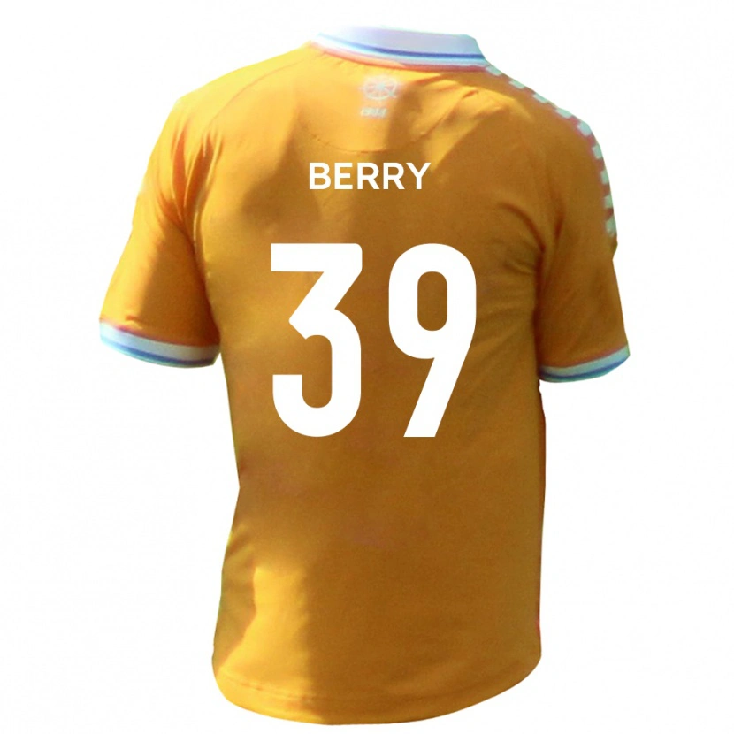 Danxen Mænd Charlie Berry #39 Gul Blå Udebane Spillertrøjer 2025/26 Trøje T-Shirt