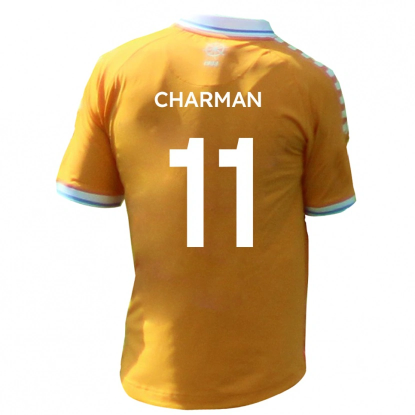 Danxen Mænd Luke Charman #11 Gul Blå Udebane Spillertrøjer 2025/26 Trøje T-Shirt