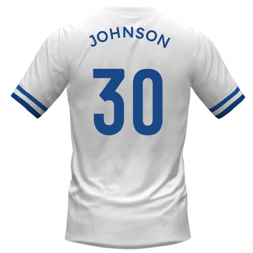 Danxen Mænd Cody Johnson #30 Hvid Blå Udebane Spillertrøjer 2025/26 Trøje T-Shirt