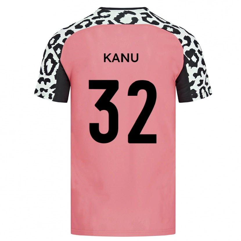 Danxen Mænd Abraham Kanu #32 Pink Sort Udebane Spillertrøjer 2025/26 Trøje T-Shirt