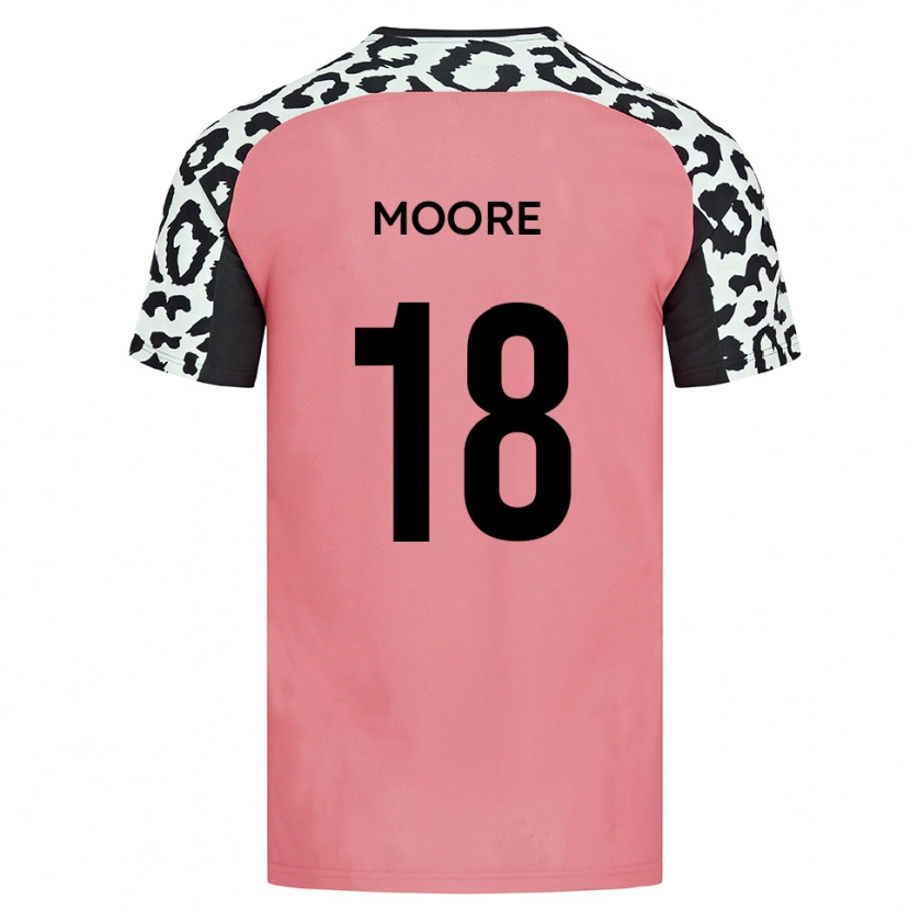 Danxen Mænd Isaac Moore #18 Pink Sort Udebane Spillertrøjer 2025/26 Trøje T-Shirt