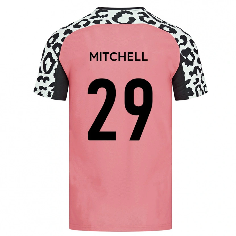 Danxen Mænd Kairo Mitchell #29 Pink Sort Udebane Spillertrøjer 2025/26 Trøje T-Shirt
