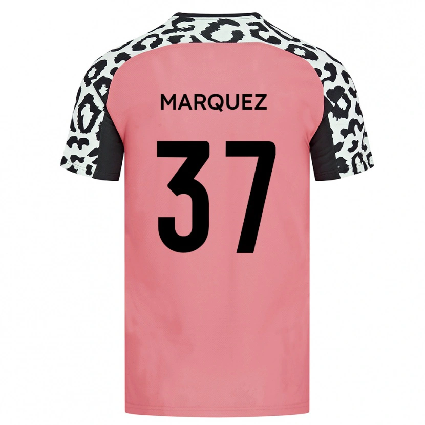 Danxen Mænd Jose Marquez #37 Pink Sort Udebane Spillertrøjer 2025/26 Trøje T-Shirt