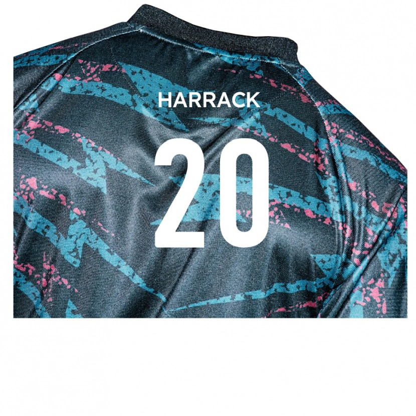 Danxen Mænd Kayden Harrack #20 Sort Marine Udebane Spillertrøjer 2025/26 Trøje T-Shirt