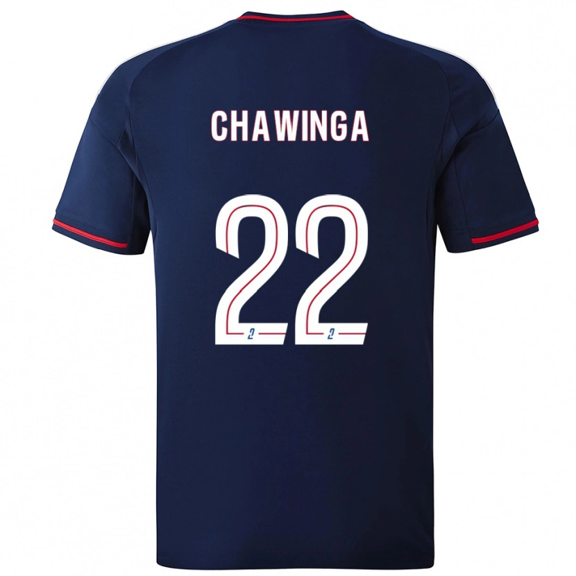 Danxen Mænd Tabitha Chawinga #22 Marine Rød Udebane Spillertrøjer 2025/26 Trøje T-Shirt