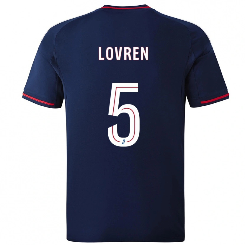Danxen Mænd Dejan Lovren #5 Marine Rød Udebane Spillertrøjer 2025/26 Trøje T-Shirt