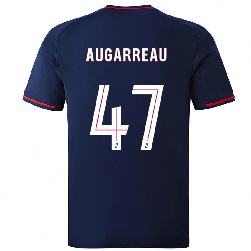 Danxen Mænd Sofiane Augarreau #47 Marine Rød Udebane Spillertrøjer 2025/26 Trøje T-Shirt