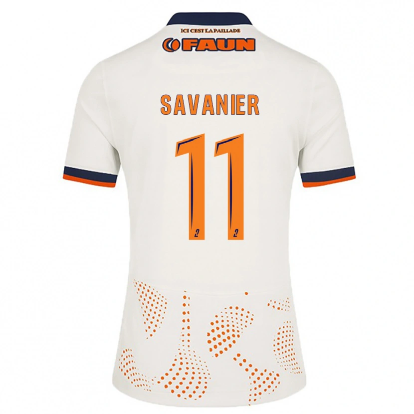 Danxen Mænd Téji Savanier #11 Hvid Orange Udebane Spillertrøjer 2025/26 Trøje T-Shirt