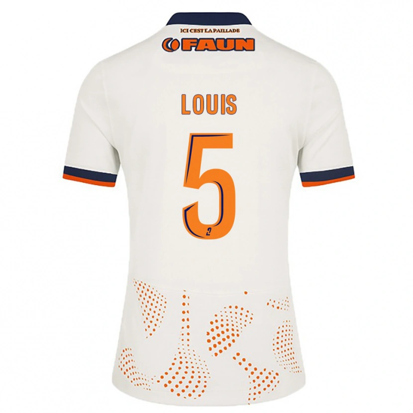 Danxen Mænd Kethna Louis #5 Hvid Orange Udebane Spillertrøjer 2025/26 Trøje T-Shirt