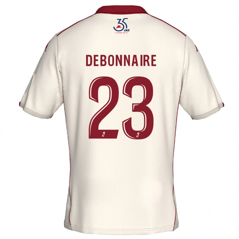 Danxen Mænd Jalane Debonnaire #23 Hvid Burgundy Udebane Spillertrøjer 2025/26 Trøje T-Shirt