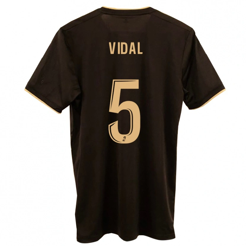 Danxen Mænd Clément Vidal #5 Blå Rød Udebane Spillertrøjer 2025/26 Trøje T-Shirt