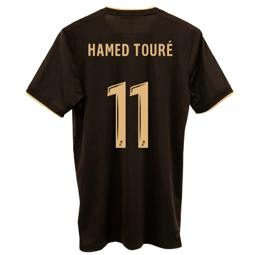 Danxen Mænd Ben Hamed Touré #11 Blå Rød Udebane Spillertrøjer 2025/26 Trøje T-Shirt