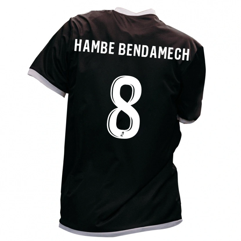 Danxen Mænd Liam Hambe Bendamech #8 Sort Guld Udebane Spillertrøjer 2025/26 Trøje T-Shirt
