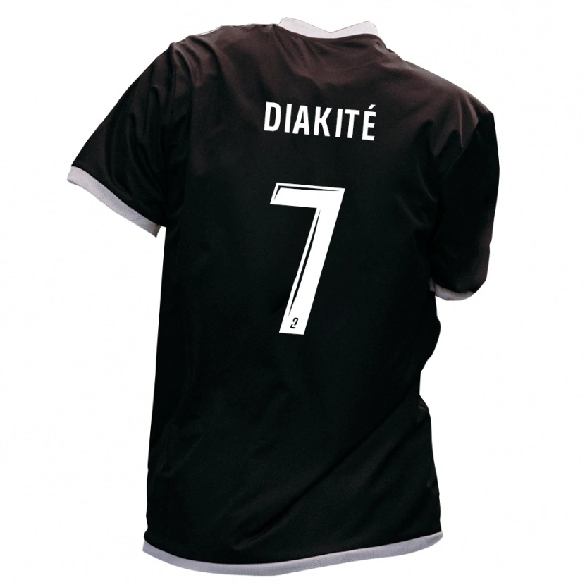 Danxen Mænd Lassina Diakité #7 Sort Guld Udebane Spillertrøjer 2025/26 Trøje T-Shirt