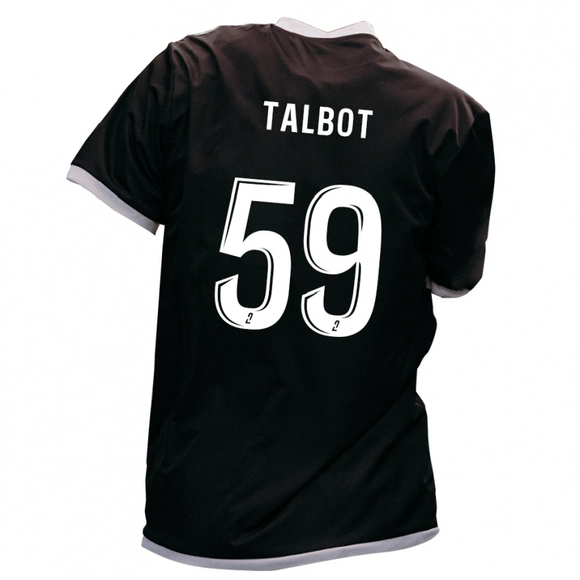 Danxen Mænd Nathan Talbot #59 Sort Guld Udebane Spillertrøjer 2025/26 Trøje T-Shirt