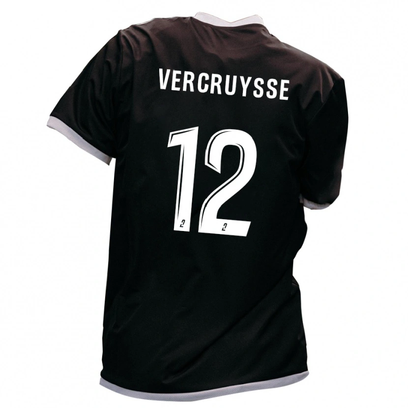 Danxen Mænd Lendon Vercruysse #12 Sort Guld Udebane Spillertrøjer 2025/26 Trøje T-Shirt