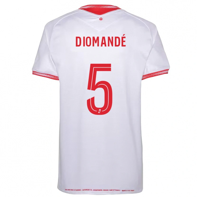 Danxen Mænd Paul Diomandé #5 Sort Rød Udebane Spillertrøjer 2025/26 Trøje T-Shirt