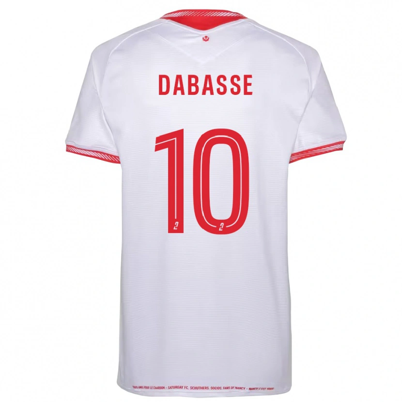 Danxen Mænd Adrian Dabasse #10 Sort Rød Udebane Spillertrøjer 2025/26 Trøje T-Shirt