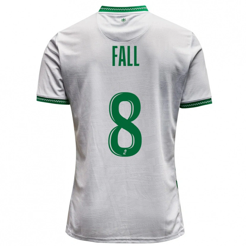 Danxen Mænd Cheikh Fall #8 Hvid Grøn Udebane Spillertrøjer 2025/26 Trøje T-Shirt