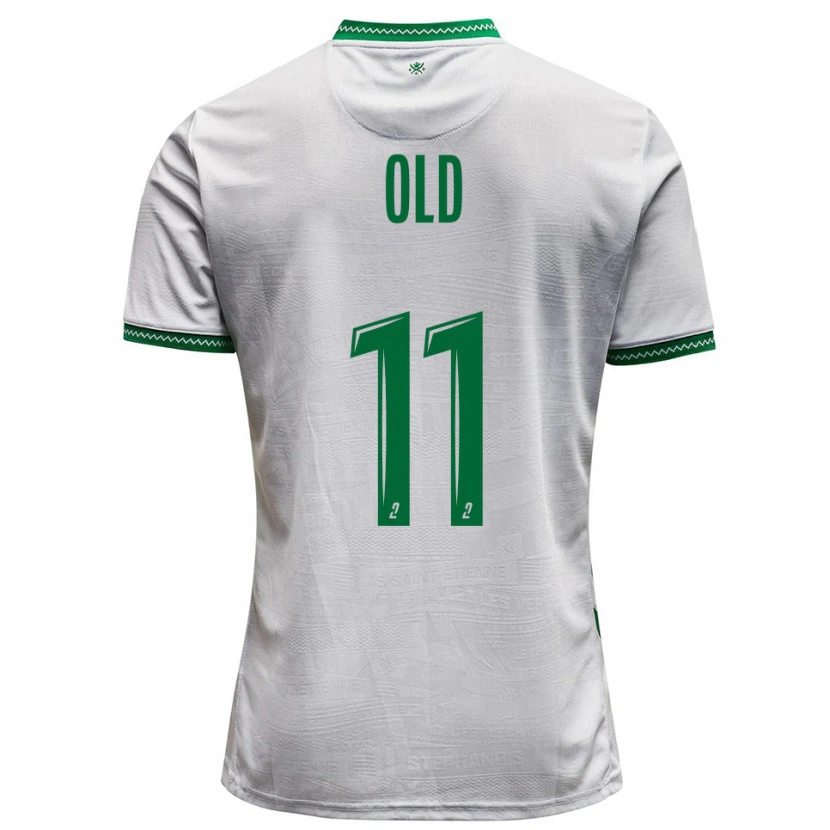 Danxen Mænd Ben Old #11 Hvid Grøn Udebane Spillertrøjer 2025/26 Trøje T-Shirt