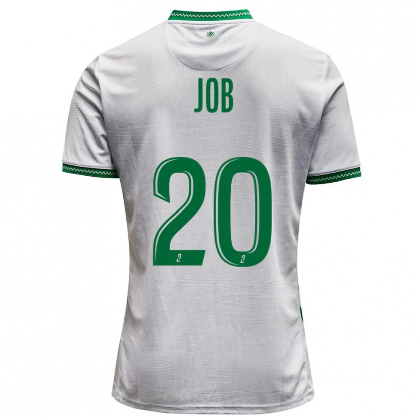 Danxen Mænd Taëryne Job #20 Hvid Grøn Udebane Spillertrøjer 2025/26 Trøje T-Shirt