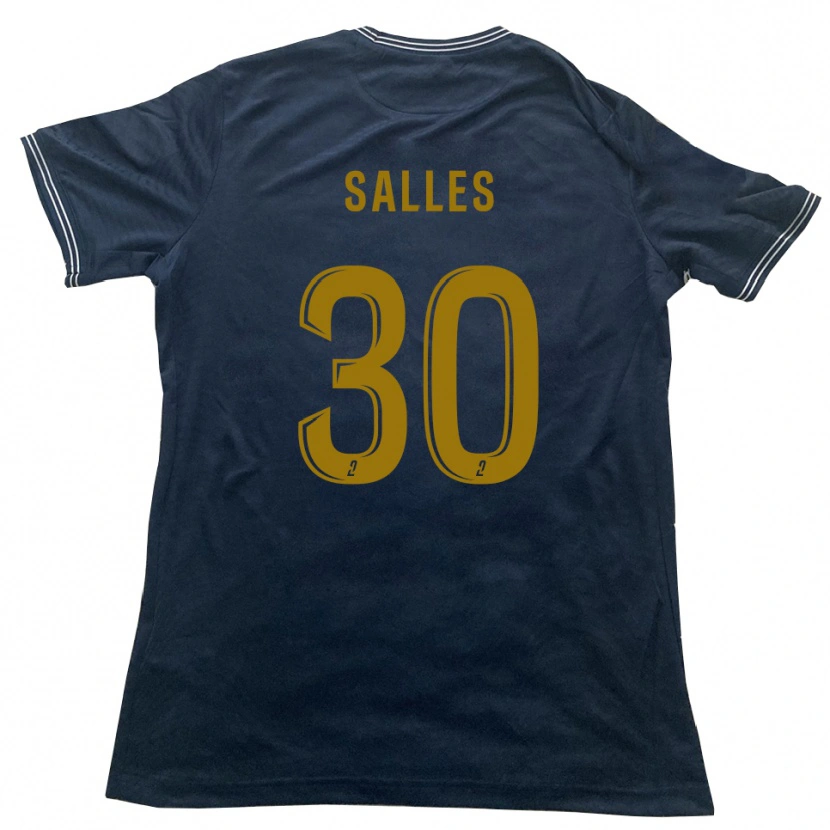 Danxen Mænd Esteban Salles #30 Marine Guld Udebane Spillertrøjer 2025/26 Trøje T-Shirt