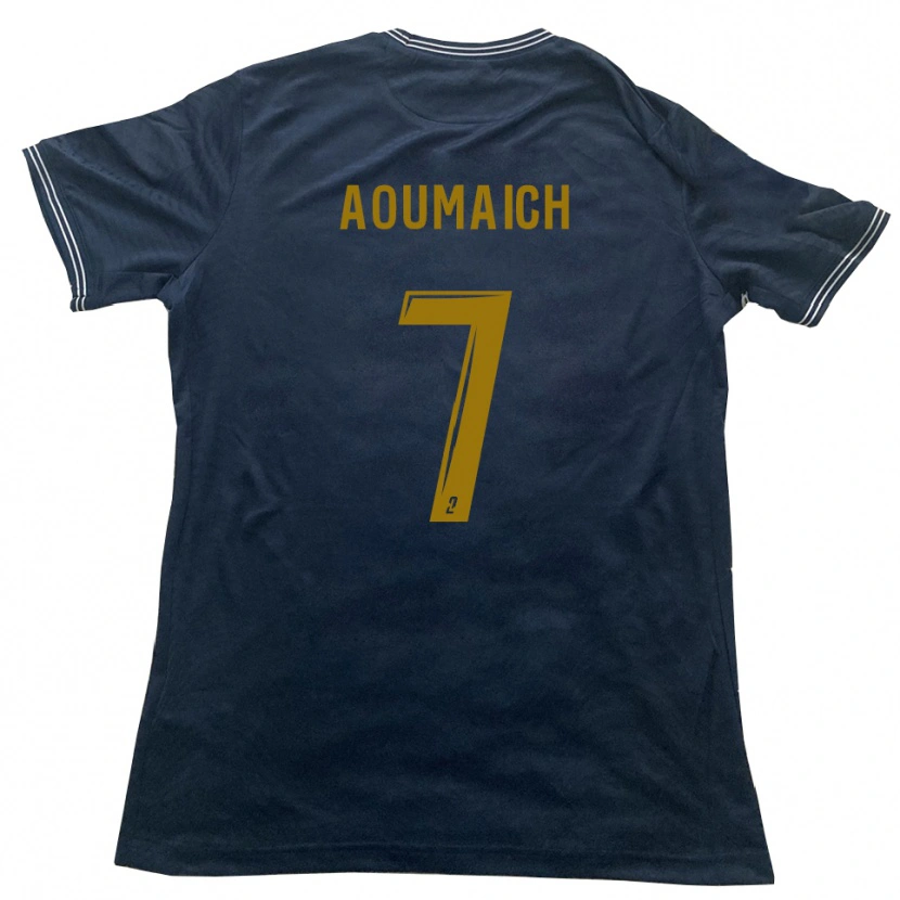 Danxen Mænd Ilias Aoumaich #7 Marine Guld Udebane Spillertrøjer 2025/26 Trøje T-Shirt