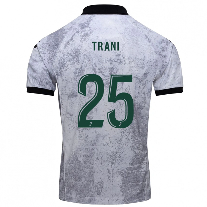 Danxen Mænd Guillaume Trani #25 Hvid Sort Udebane Spillertrøjer 2025/26 Trøje T-Shirt