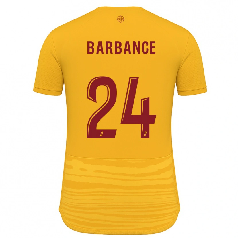 Danxen Mænd Solène Barbance #24 Orange Burgundy Udebane Spillertrøjer 2025/26 Trøje T-Shirt