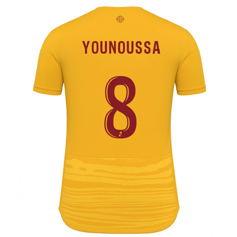Danxen Mænd Wilitty Younoussa #8 Orange Burgundy Udebane Spillertrøjer 2025/26 Trøje T-Shirt