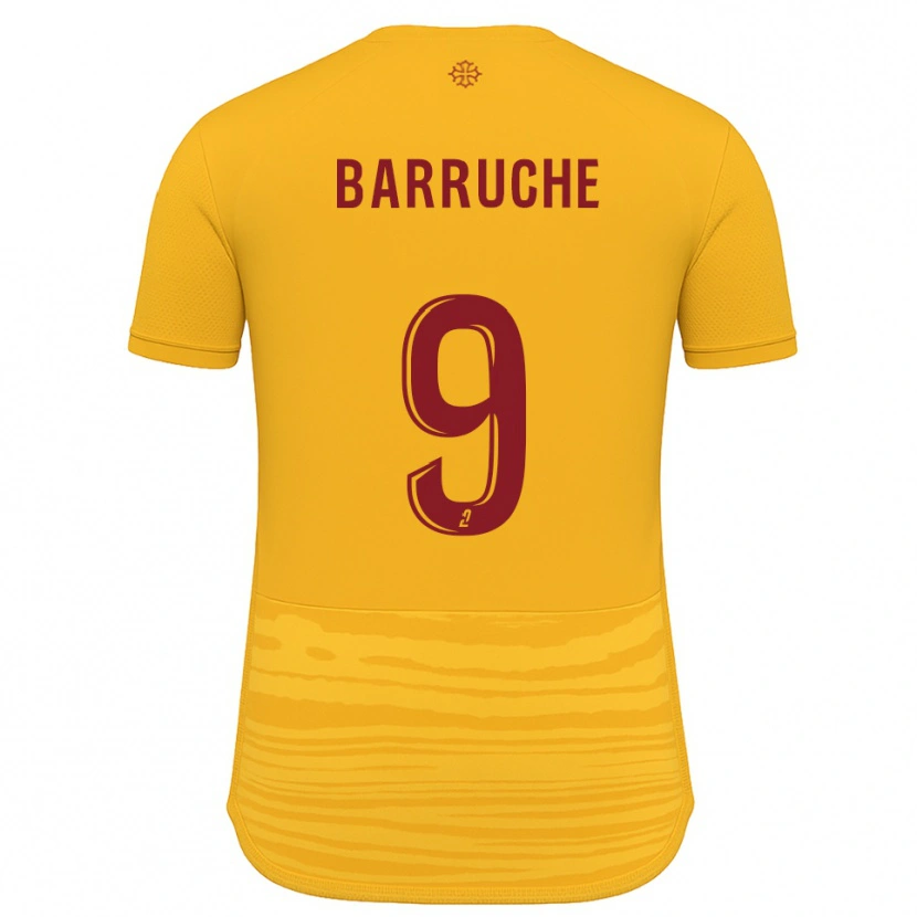 Danxen Mænd Théo Barruche #9 Orange Burgundy Udebane Spillertrøjer 2025/26 Trøje T-Shirt