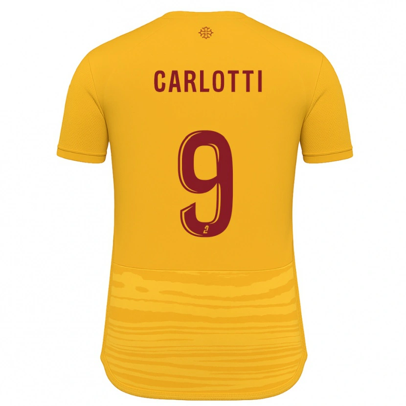 Danxen Mænd Fabio Carlotti #9 Orange Burgundy Udebane Spillertrøjer 2025/26 Trøje T-Shirt
