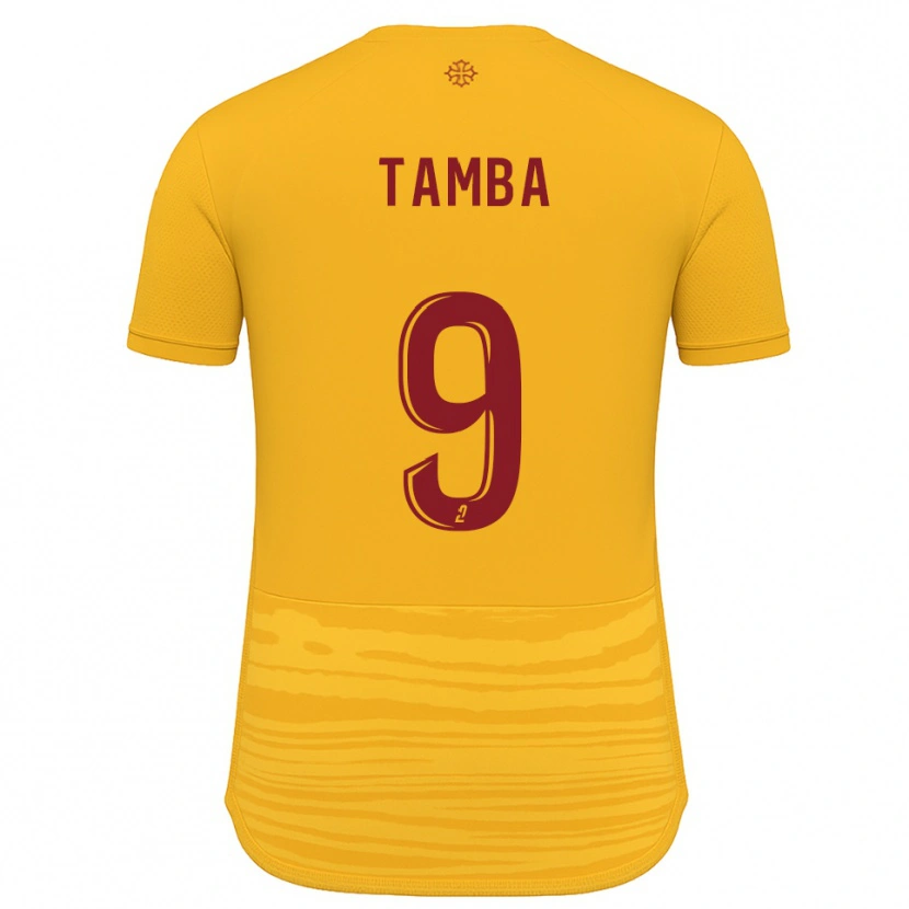 Danxen Mænd Adama Tamba #9 Orange Burgundy Udebane Spillertrøjer 2025/26 Trøje T-Shirt