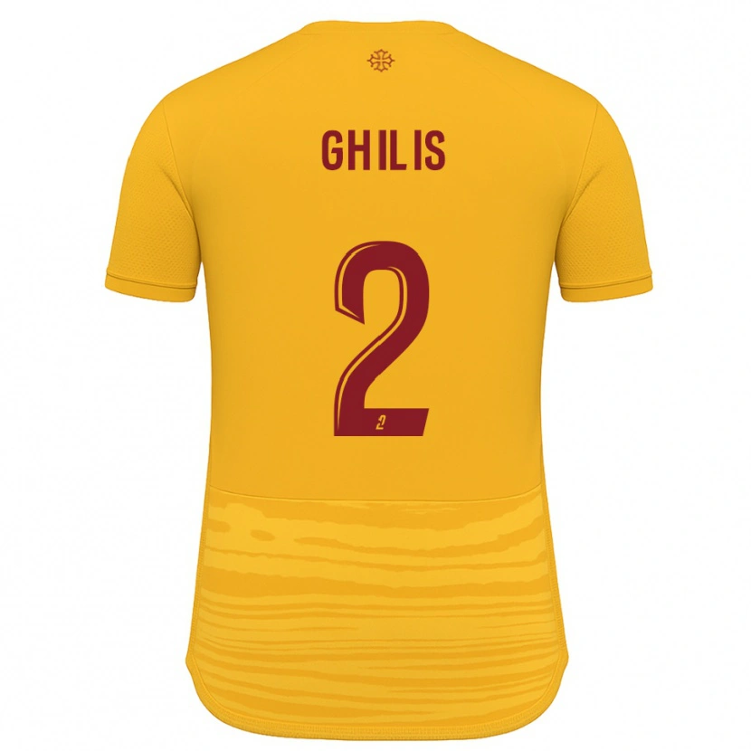 Danxen Mænd Mohamed Ghilis #2 Orange Burgundy Udebane Spillertrøjer 2025/26 Trøje T-Shirt