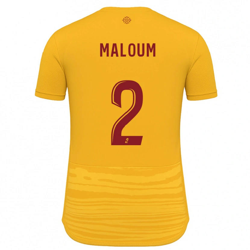 Danxen Mænd Bilal Maloum #2 Orange Burgundy Udebane Spillertrøjer 2025/26 Trøje T-Shirt
