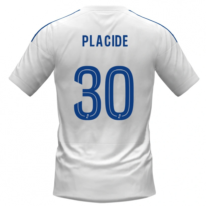 Danxen Mænd Johny Placide #30 Hvid Blå Udebane Spillertrøjer 2025/26 Trøje T-Shirt