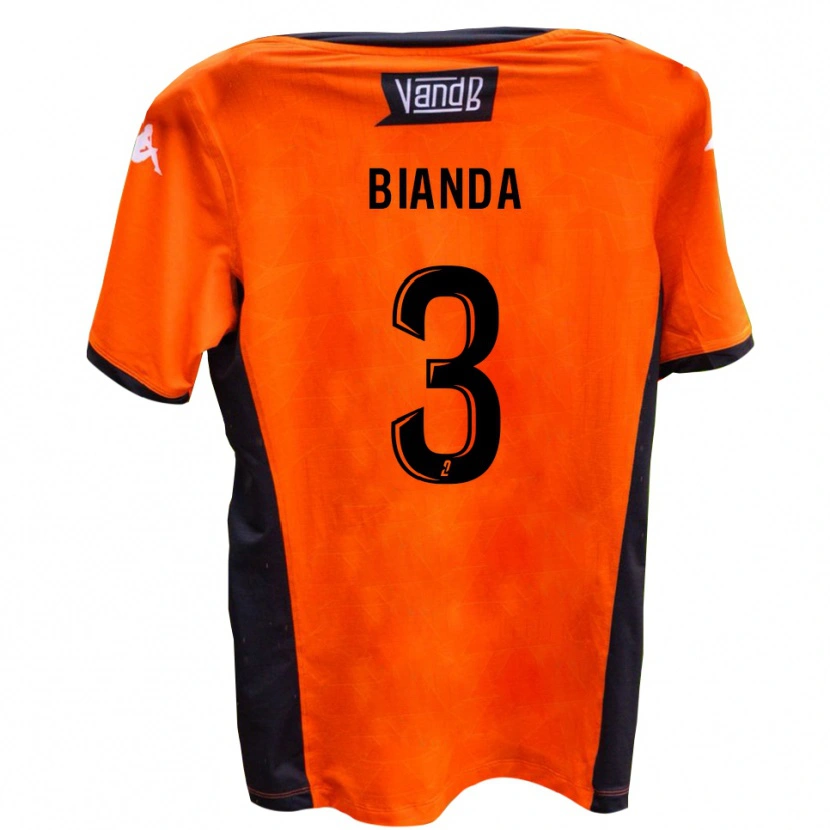 Danxen Mænd William Bianda #3 Hvid Sort Udebane Spillertrøjer 2025/26 Trøje T-Shirt