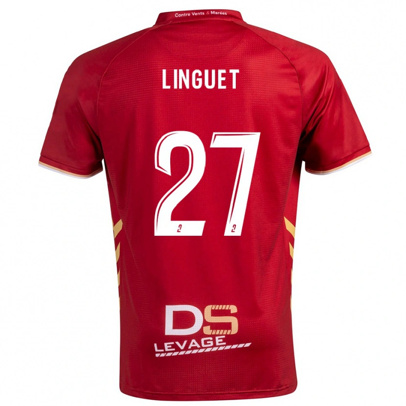 Danxen Mænd Allan Linguet #27 Burgundy Guld Udebane Spillertrøjer 2025/26 Trøje T-Shirt