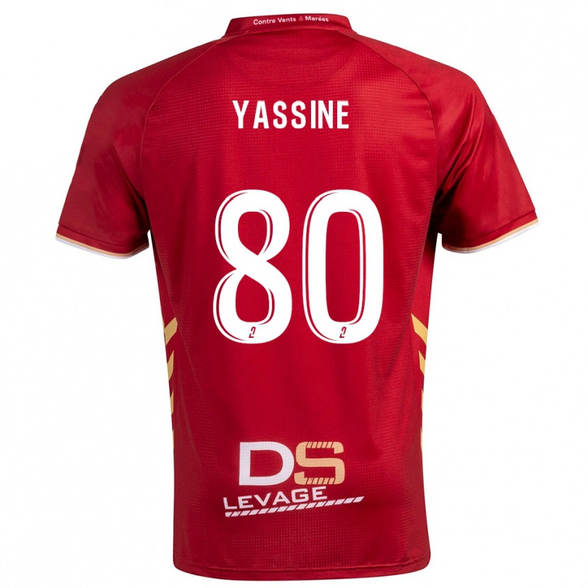 Danxen Mænd Gessime Yassine #80 Burgundy Guld Udebane Spillertrøjer 2025/26 Trøje T-Shirt