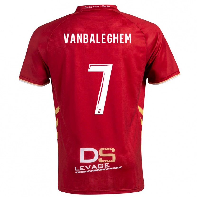 Danxen Mænd Martin Vanbaleghem #7 Burgundy Guld Udebane Spillertrøjer 2025/26 Trøje T-Shirt