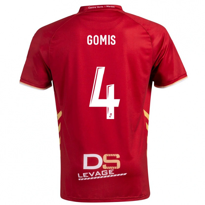 Danxen Mænd Chrome Gomis #4 Burgundy Guld Udebane Spillertrøjer 2025/26 Trøje T-Shirt